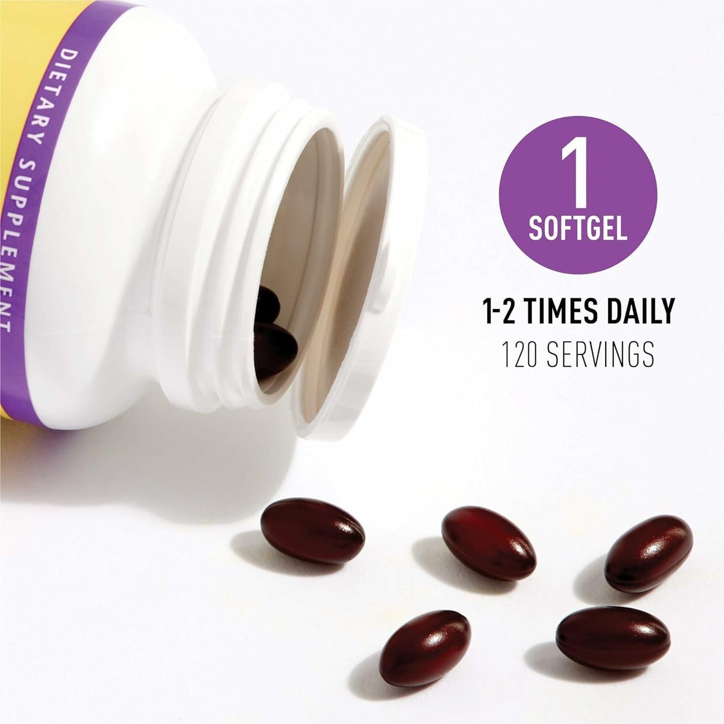 Natural Factors CoQ10 50mg | Coenzyme Q10 Supplement for Energy, Heart Health & Antioxidant Support | 120 Softgels