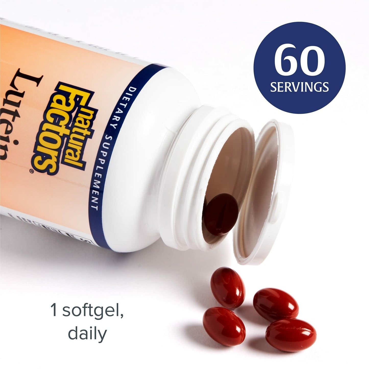 Natural Factors Lutein 40 mg with Zeaxanthin – Antioxidant Support for Eyes & Skin | 60 Softgels