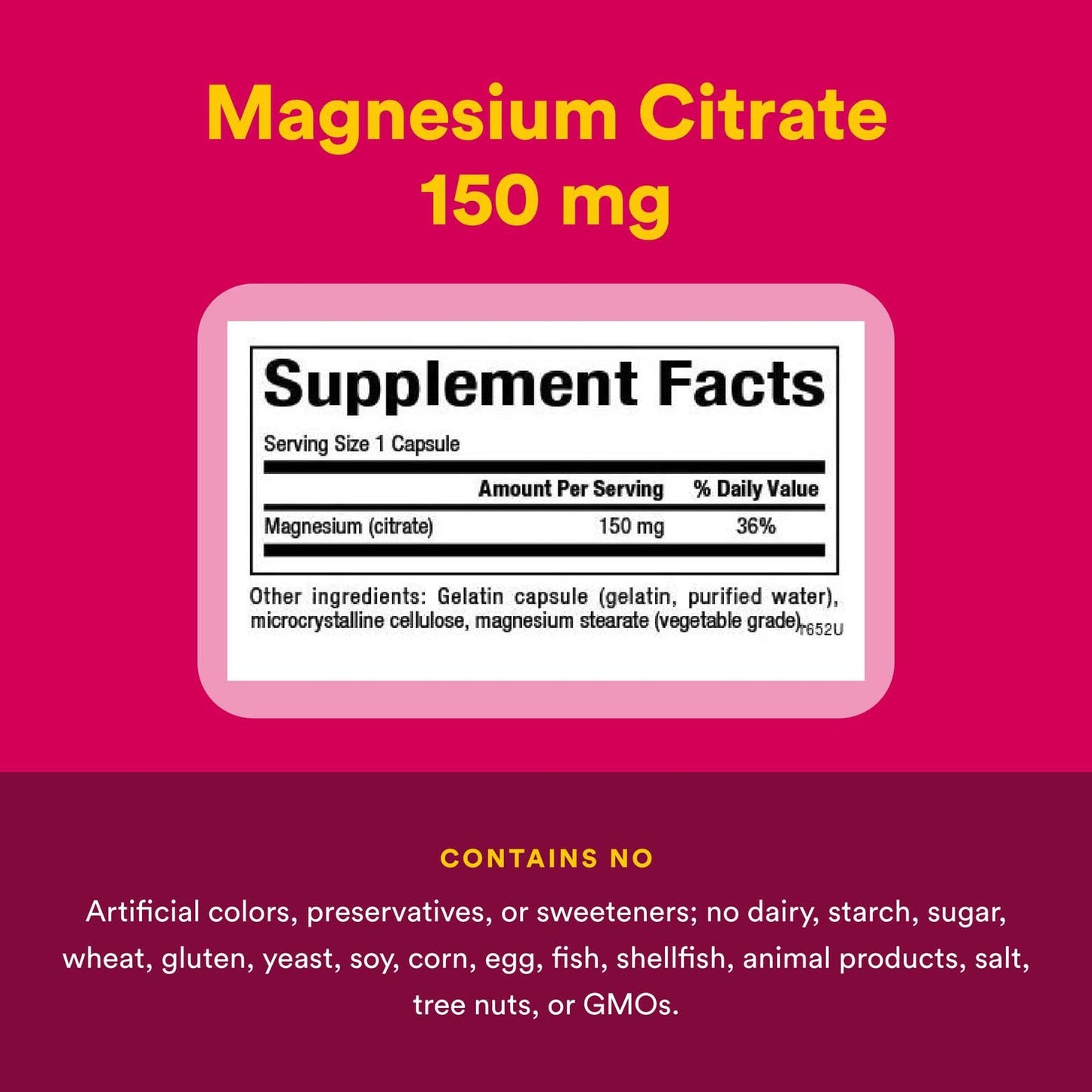 Natural Factors Magnesium Citrate 150 mg | 90 Capsules