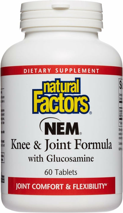 Natural Factors NEM Knee & Joint Formula – Promotes Flexibility & Comfort | 60 Tablets