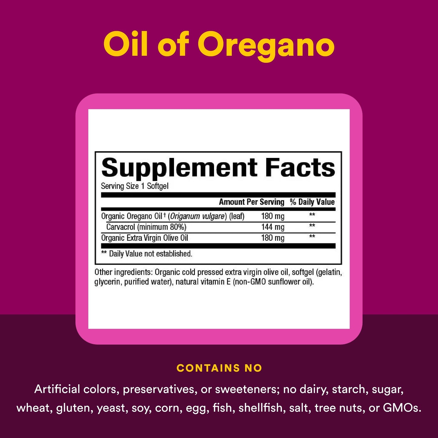 Natural Factors Oil of Oregano - Immune Support, Olive Oil & Vitamin E