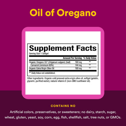 Natural Factors Oil of Oregano - Immune Support, Olive Oil & Vitamin E