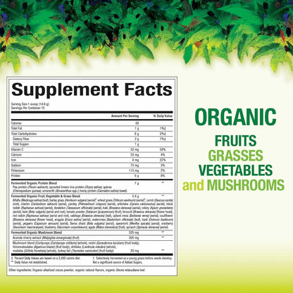 Natural Factors Organic Greens - Antioxidant Support & Immune Health - Green Drink Mix (Unflavored, 7.7 oz)