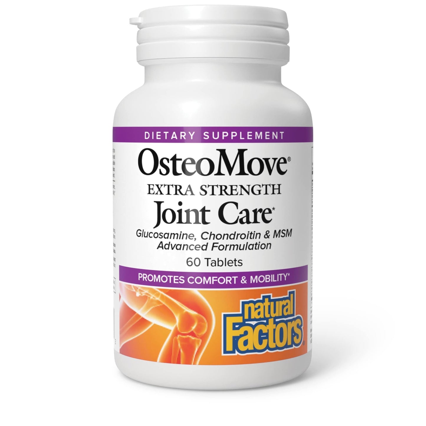 Natural Factors OsteoMove Joint Care Extra Strength - Non-GMO, 60 Tablets