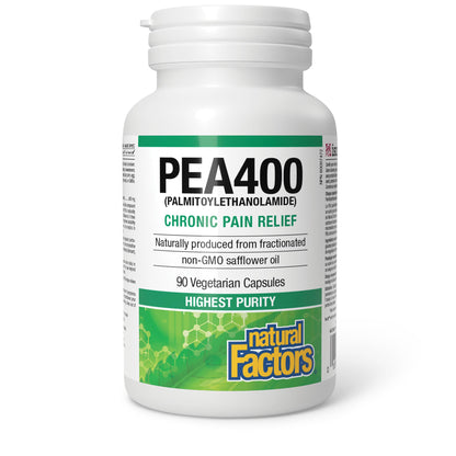 Natural Factors PEA400 - Pure Palmitoylethanolamide for Nerve & Comfort (90 Capsules)