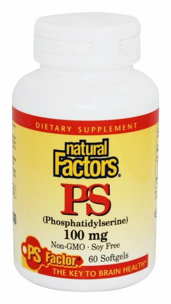 Natural Factors Phosphatidylserine – Memory & Brain Support, Gluten & Soy Free, 60 Softgels