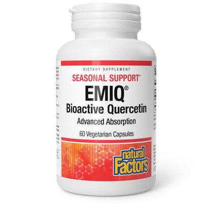 Natural Factors Bioactive Quercetin EMIQ – Immune Support with Vitamin C | 60 Vegetarian Capsules