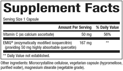 Natural Factors Bioactive Quercetin EMIQ – Immune Support with Vitamin C | 60 Vegetarian Capsules