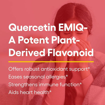 Natural Factors Bioactive Quercetin EMIQ – Immune Support with Vitamin C | 60 Vegetarian Capsules