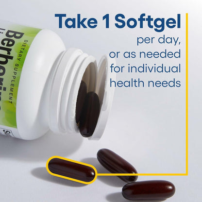 Natural Factors Berberine LipoMicel Matrix – 500 mg per Capsule, 60 Liquid Softgels