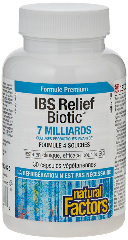 Natural Factors IBS Relief Biotic Probiotic, 30 CT