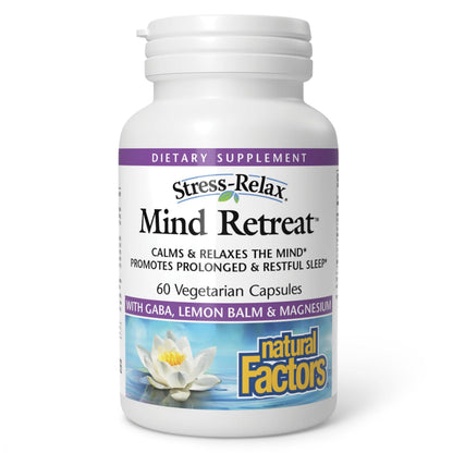 Natural Factors Stress-Relax Mind Retreat – 60 Vegetarian Capsules