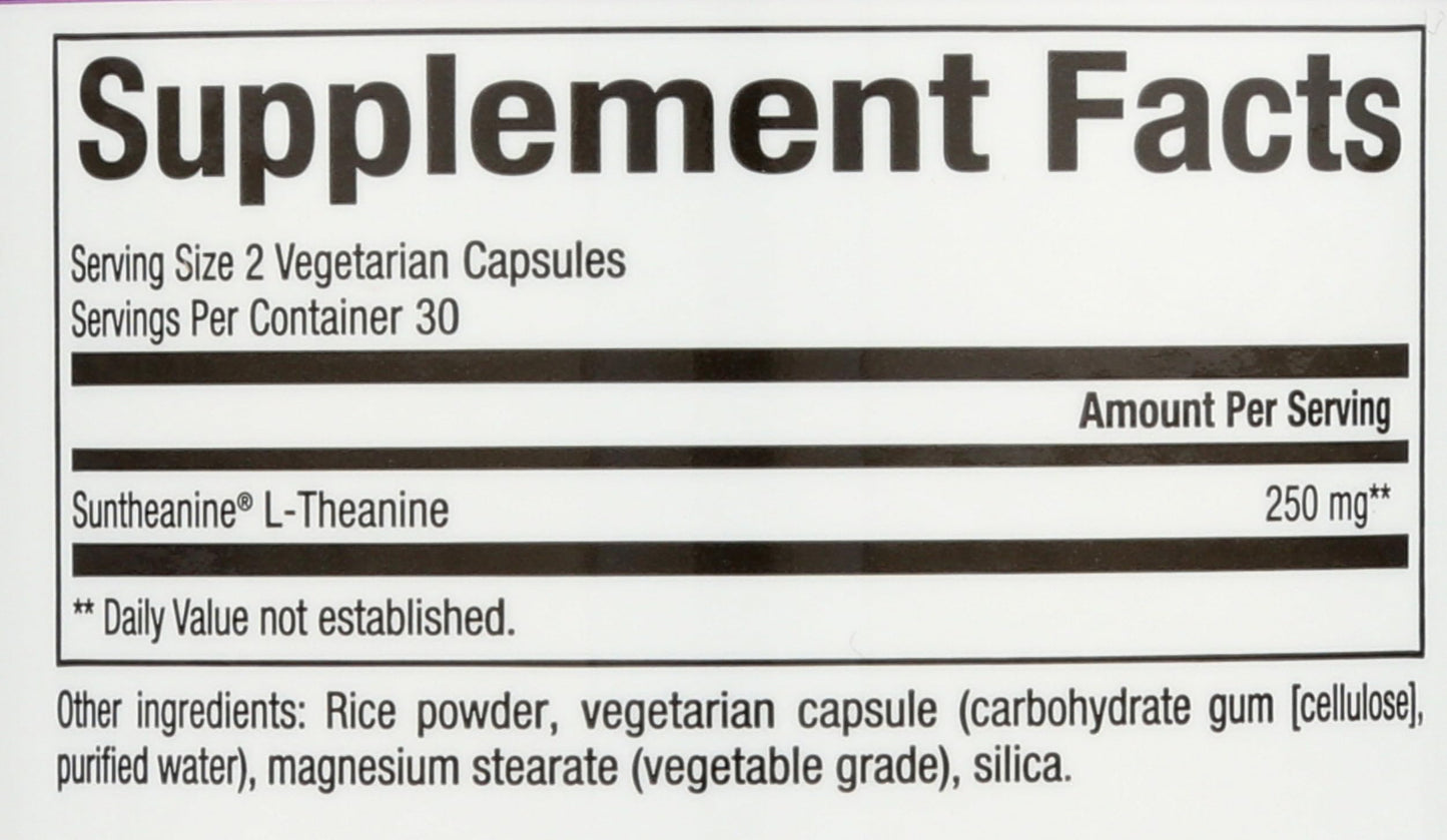 Natural Factors Stress-Relax Suntheanine L-Theanine 125 mg - 60 Capsules