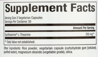 Natural Factors Stress-Relax Suntheanine L-Theanine 125 mg - 60 Capsules