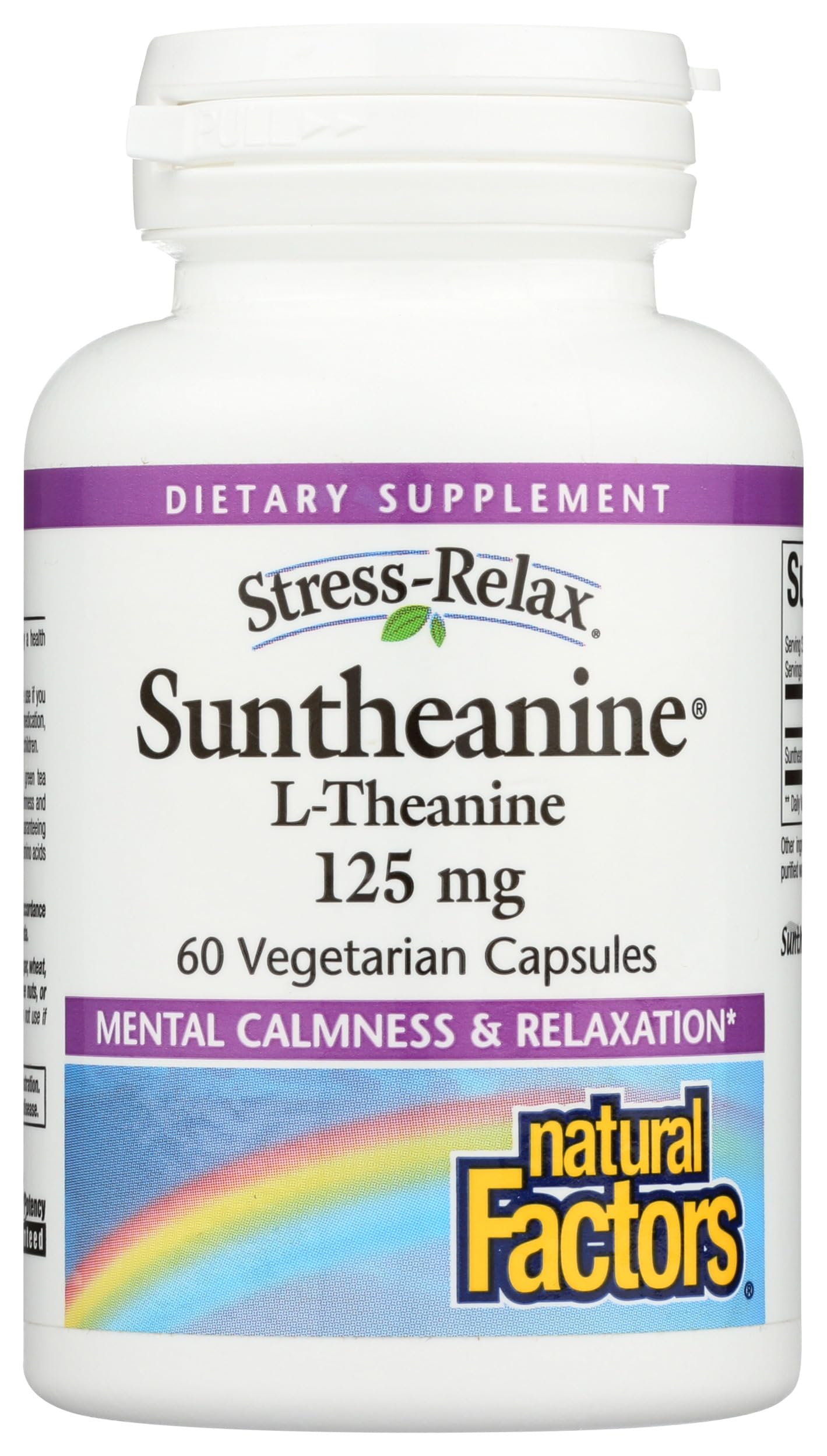 Natural Factors Stress-Relax Suntheanine L-Theanine 125 mg - 60 Capsules