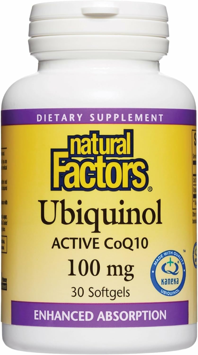 Natural Factors Ubiquinol 100 mg - Heart Health & Energy Support | 30 Softgels