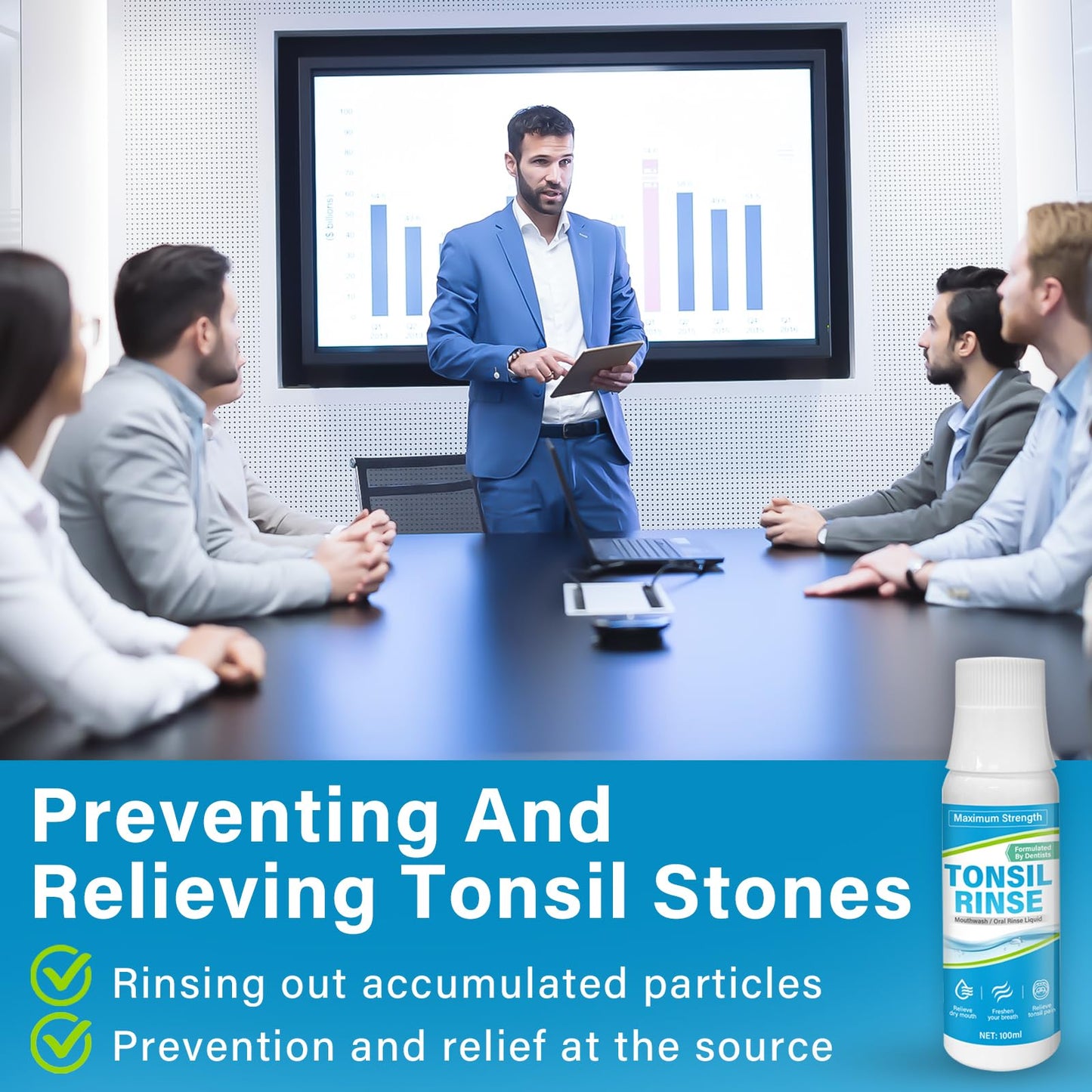 Tonsil Stone Mouthwash - Removes Stones, Relieves Bad Breath & Dry Mouth