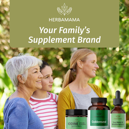 Goldenseal Root Capsules 700mg - Immune & Respiratory Support | Vegan, Non-GMO | Herbamama
