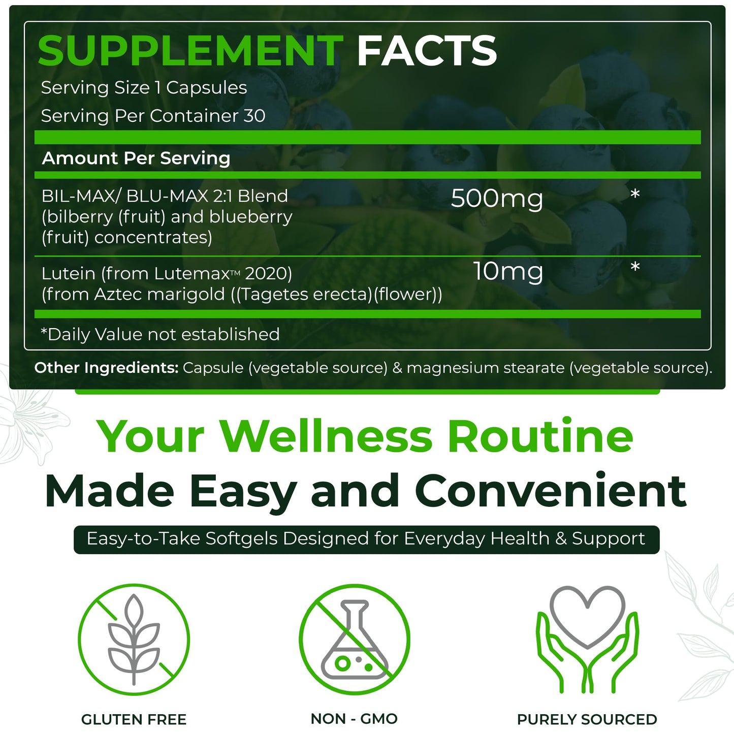 Natural Nutra Ultimate Eye Health | Bilberry & Blueberry Vision Support