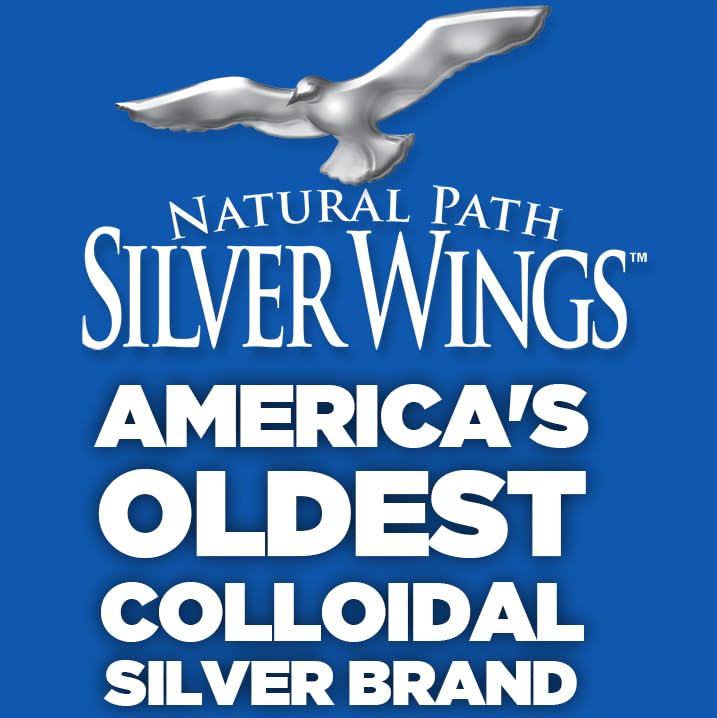 Natural Path Silver Wings Colloidal Silver 500ppm (2,500mcg) Immune Support 32 fl oz