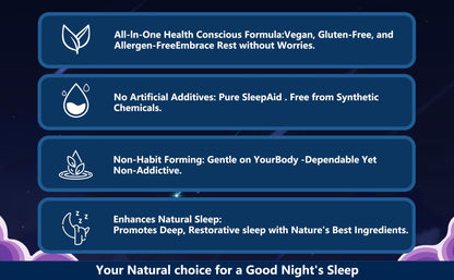 Natural Sleep Aid Gummies - Melatonin-Free Sleep+ Gummies for Adults - 60 Count