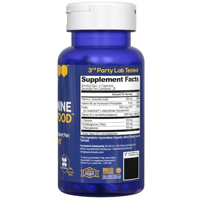 Natural Stacks Dopamine Brain Food - 650 mg L-Tyrosine for Focus & Mental Drive (60 Capsules)
