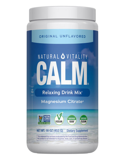 Natural Vitality CALM Magnesium Drink Mix - 16 oz | Gluten Free, Vegan, Non-GMO
