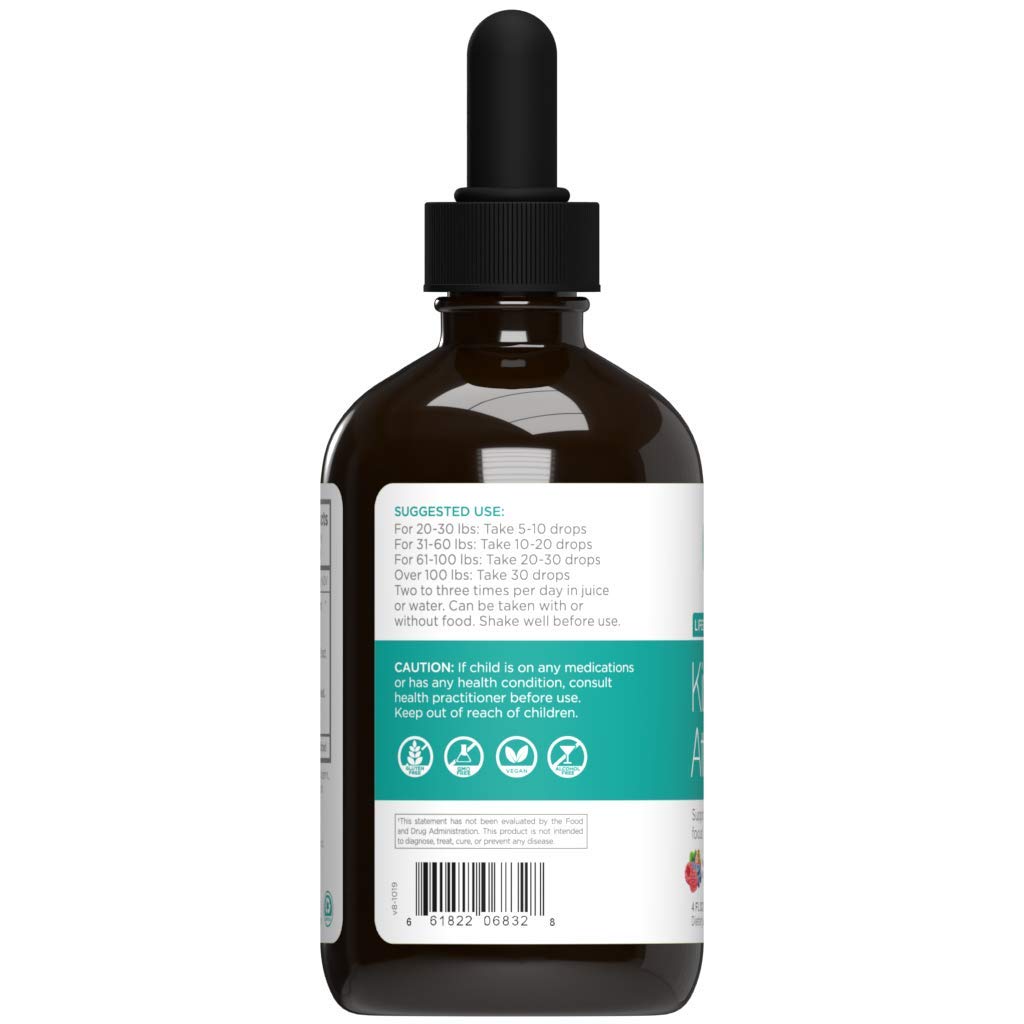 Natural Wellbeing Kids' Attention Gold – Focus Support with Rhodiola (Berry Flavor) – 4 oz (118 ml)