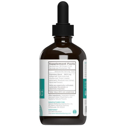 Natural Wellbeing Kids' Attention Gold – Focus Support with Rhodiola (Berry Flavor) – 4 oz (118 ml)