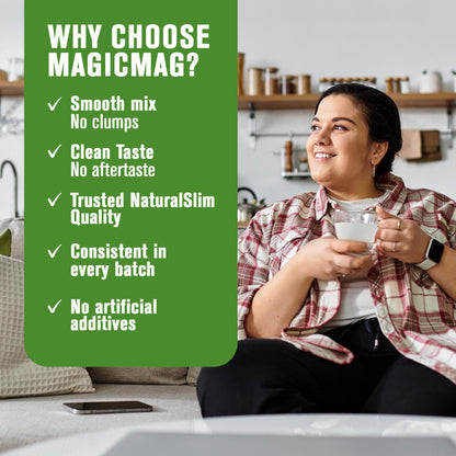 NaturalSlim MagicMag Pure Magnesium Citrate Powder – Strawberry Lime Drink Mix (8oz, 2 Pack)