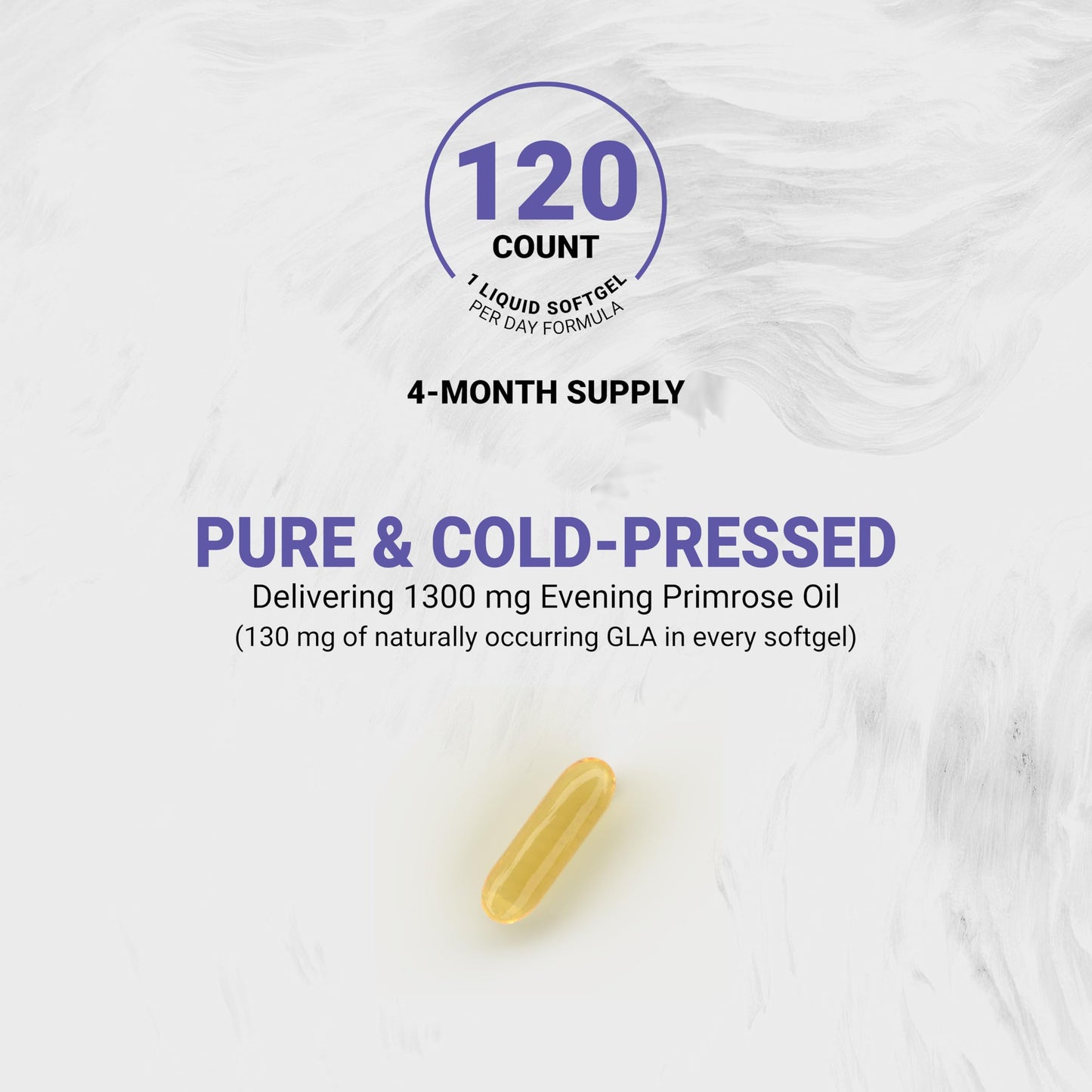 Naturalis Evening Primrose Oil 1300mg | 120 Softgels | New Zealand, Non-GMO, Gluten & Soy Free