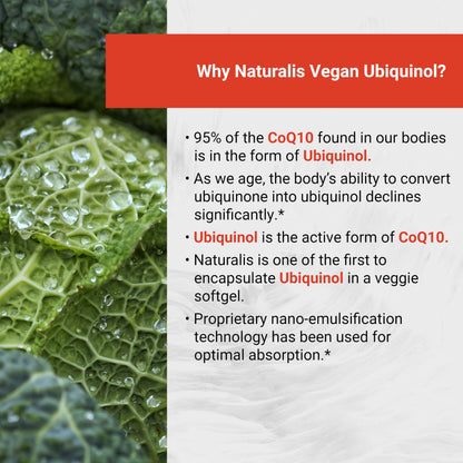 Naturalis Ubiquinol 100mg CoQ-10 Emulsified in MCT Oil – 120 Softgels | Gluten Free, Non-GMO & Soy-Free | Cardiovascular Wellness