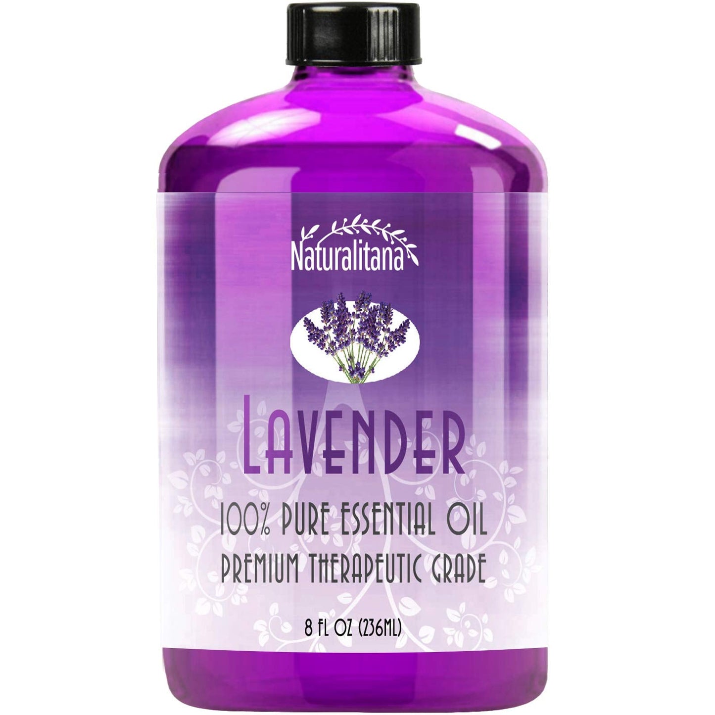 Naturalitana Lavender Essential Oil 8oz – Pure Aromatherapy for Diffusers, Soaps, Candles