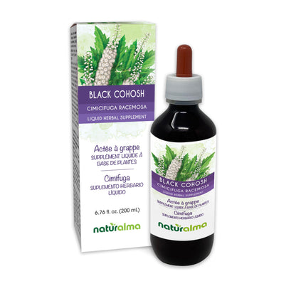 Naturalma Black Cohosh Rhizome Tincture 1:5 Alcohol-Free – 6.76 fl oz – Vegan