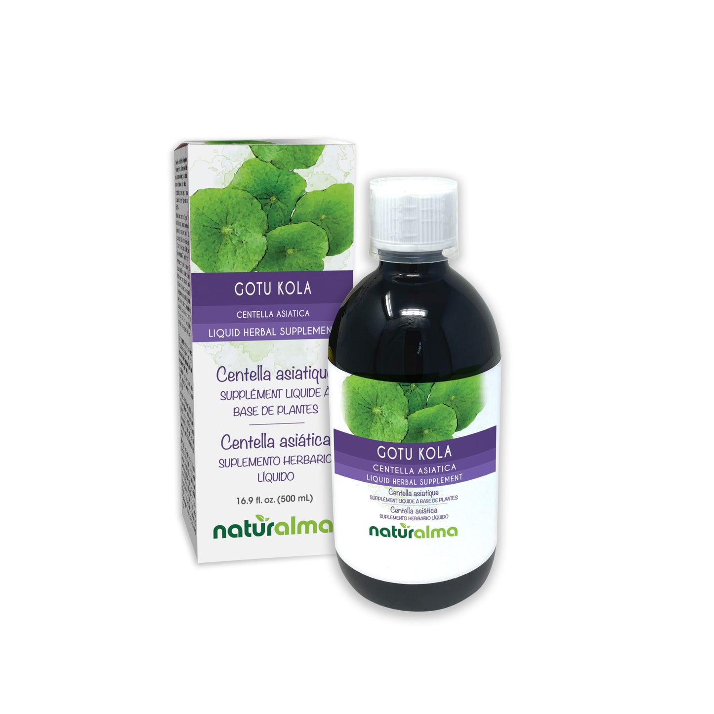 Naturalma Gotu Kola 1:10 Tincture – Alcohol-Free, Vegan Liquid Extract (16.9 fl oz)