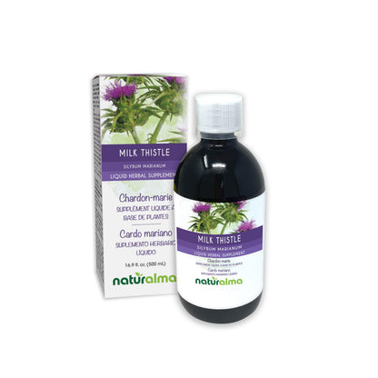 Naturalma Milk Thistle Liquid Extract 1:10 – Alcohol-Free Tincture, 16.9 fl oz (500 ml) – Vegan, Made in Italy