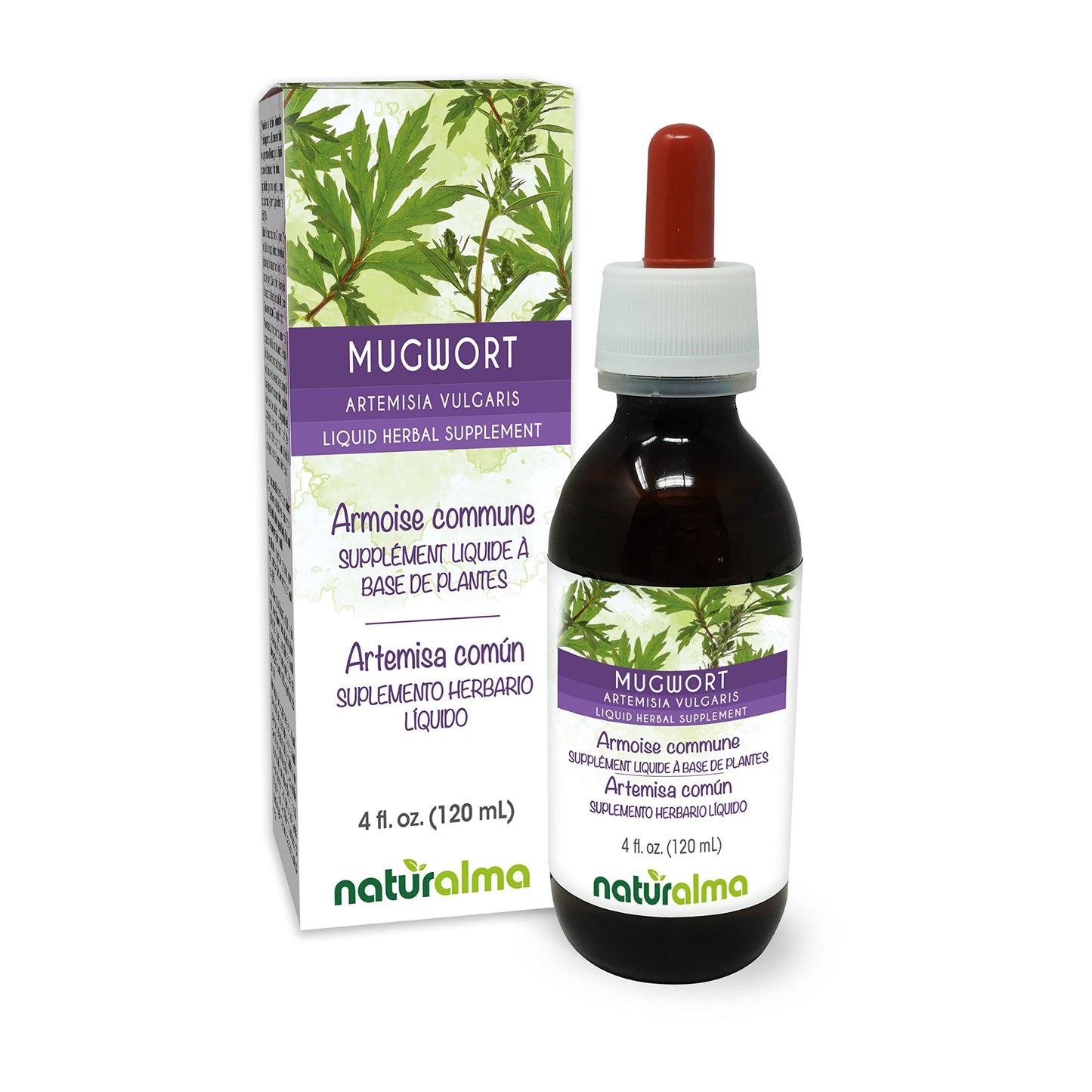 Naturalma Mugwort Tincture 4 oz – Alcohol-Free Drops, Vegan Herbal Supplement