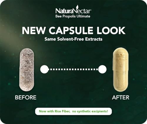 NaturaNectar Ultimate Bee Propolis Capsules - NSF Certified, Gluten-Free (60pcs)