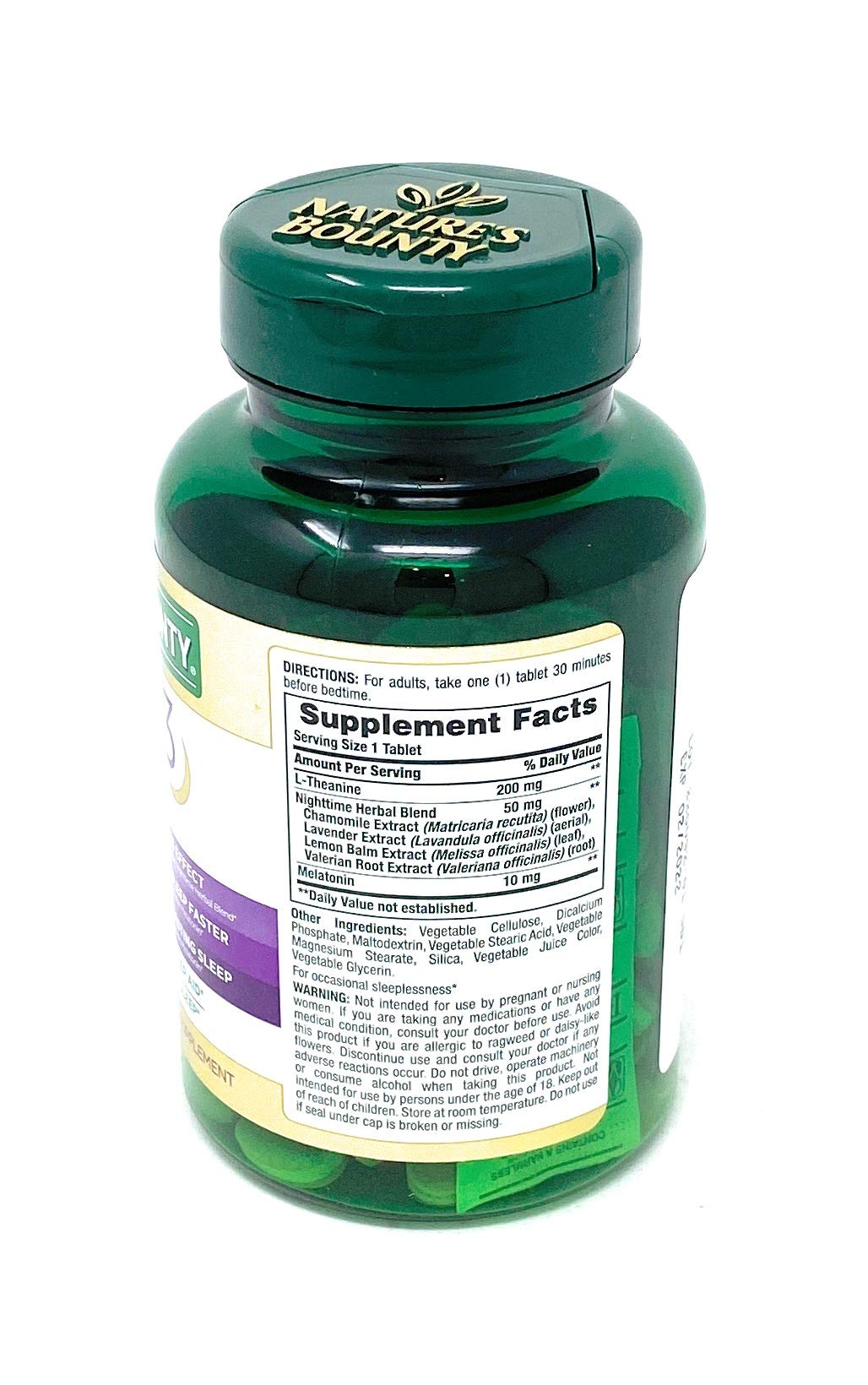 Nature's Bounty Sleep3 10mg Melatonin - 120 Tablets | Time-Release, Drug-Free