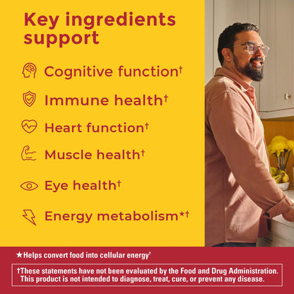 Nature Made Advanced Multivitamin Gummies for Him – 90 Gummies, Calcium & Magnesium Citrate + 8 B Vitamins