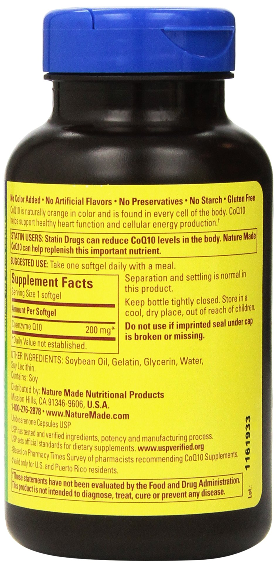 Nature Made CoQ10 200 mg – 2 Bottles, 140 Softgels Each
