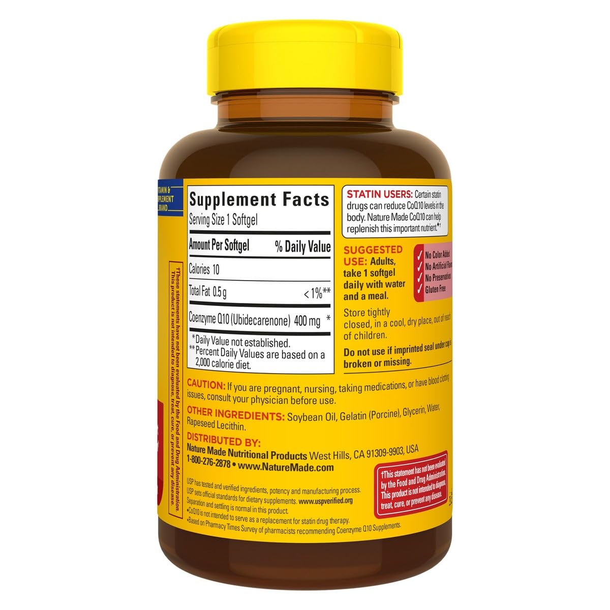 Nature Made CoQ10 400 mg Softgels – 90 Count | Heart Health & Cellular Energy