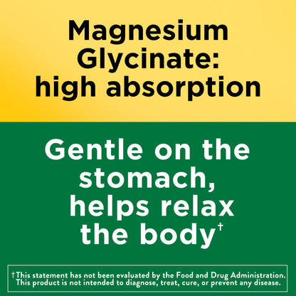 Nature Made Magnesium Glycinate 200 mg – 90 Day Supply | Supports Muscle, Heart, Nerve & Bone