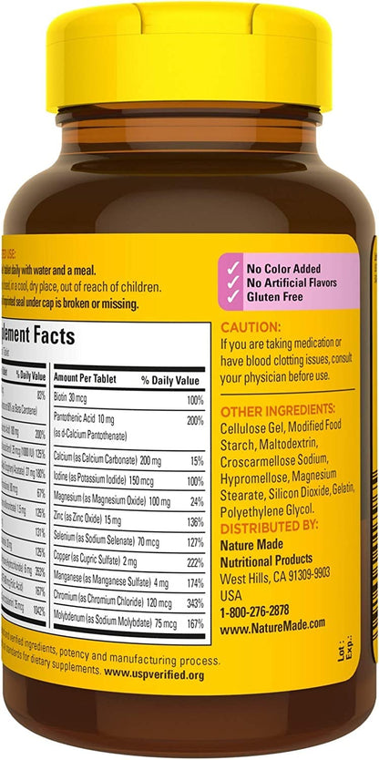 Nature Made Multi for Her 50+ Vitamin/Mineral Tablets 90 ea — Pack of 4