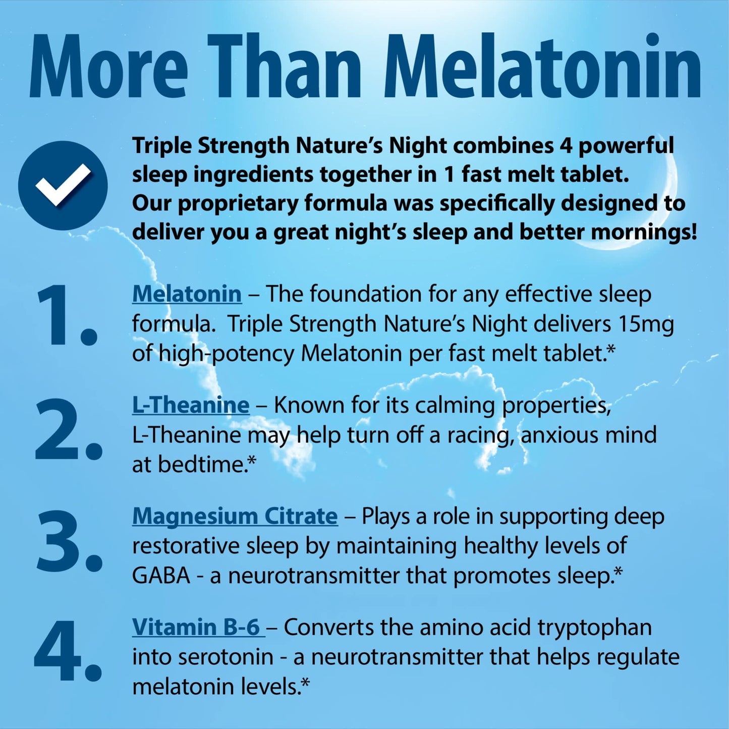 Nature's Night Melatonin 15mg Quick-Dissolve | Triple Strength Sleep Support, Orange Flavor, 90 Count – Sugar Free, Vegan, Non-GMO, Drug Free