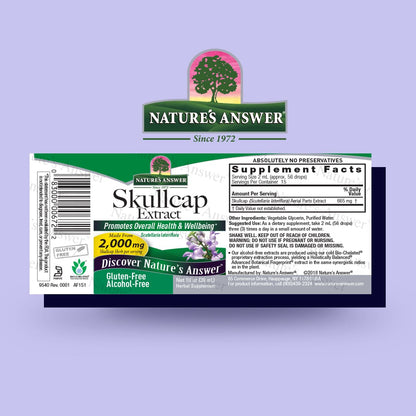 Nature's Answer Alcohol-Free Skullcap Herb - 1-Fluid Ounce