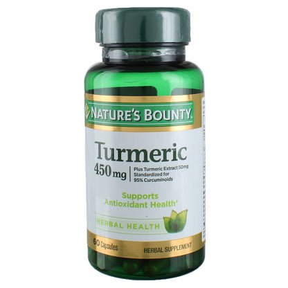 Nature's Bounty Turmeric 450 mg Capsules – 60 ct, Pack of 3
