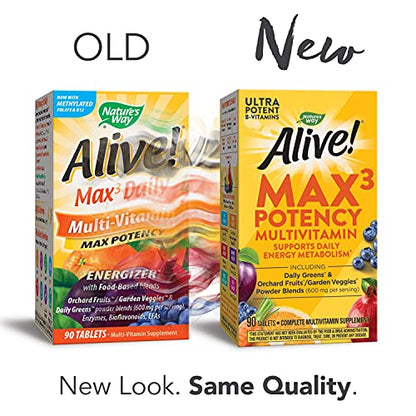 Nature's Way Alive! Max Potency Daily Multivitamin – Natural, 90 Count