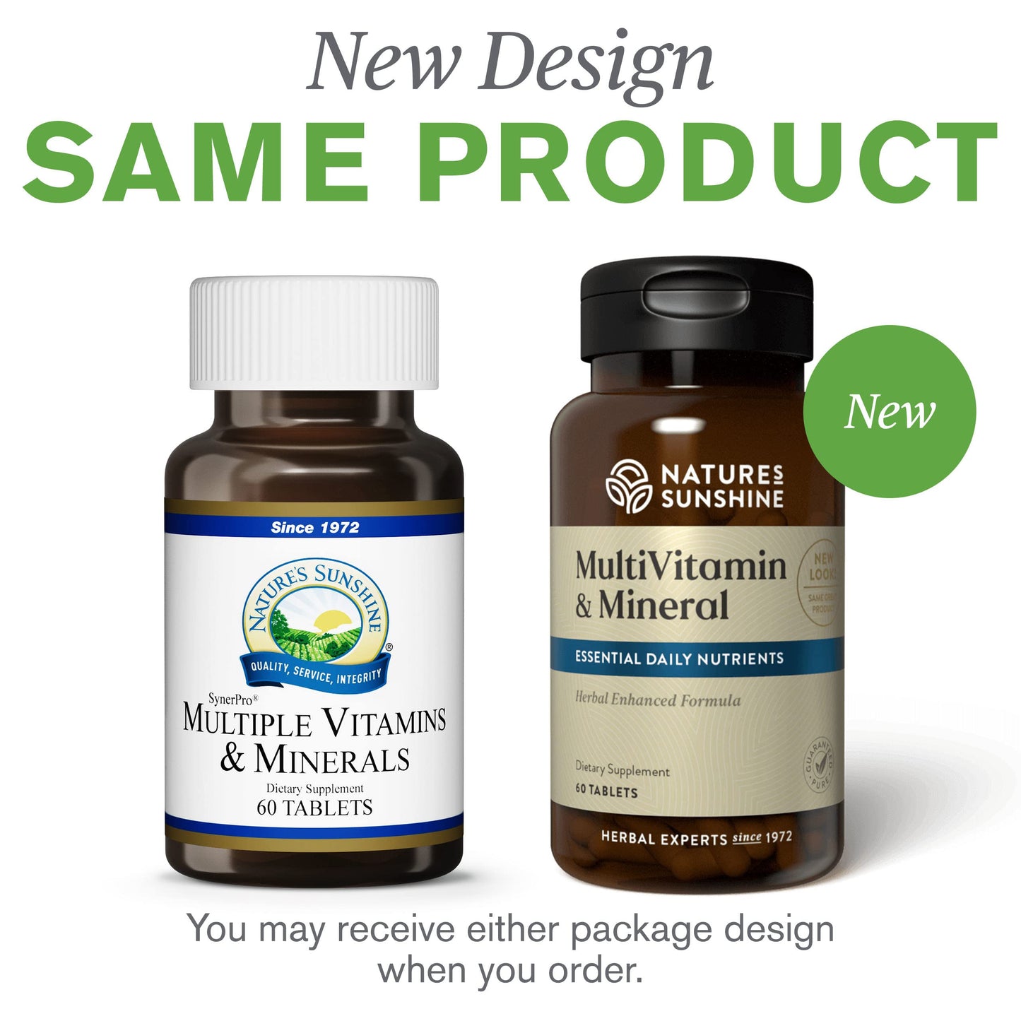Nature's Sunshine Multivitamins & Minerals - 60 Tablets | 100% Daily Value for 17 Essential Vitamins & Minerals