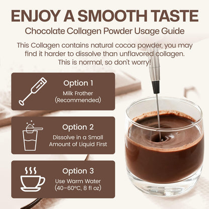 NATURE TARGET Chocolate Multi Collagen Peptides – Gluten Free, Vitamin C & D3 | 35 Servings